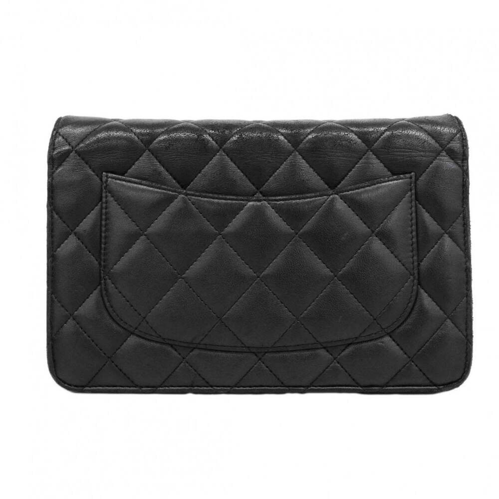 CHANEL Authentic Black Lambskin Leather Wallet - Picture 12 of 13